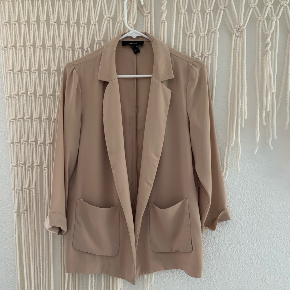 Forever 21 Tan Blazer | lightweight